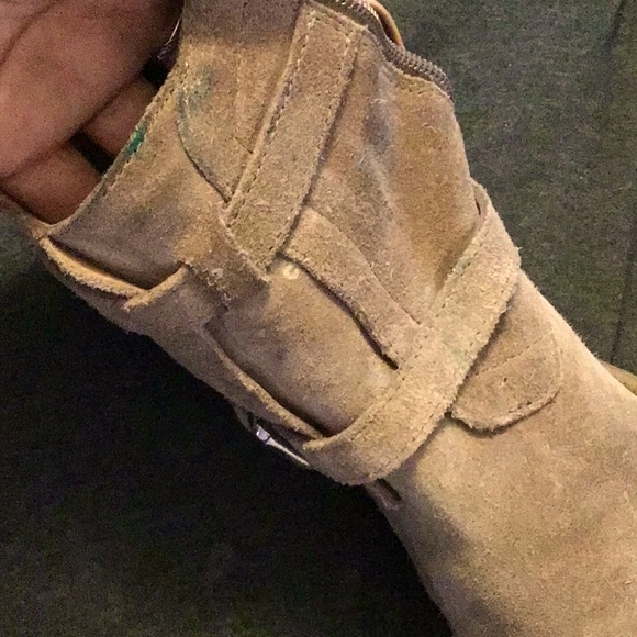 Franco Sarto Rynn Ankle Bootie Suede Low Heel Chestnut | Size 8.5 - Picture 3 of 3